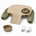 Nolverapets™ ShellHaven Adjustable Turtle Basking Dock with Textured Ramp, Strong Suction Mounts & Removable Feeding Cup